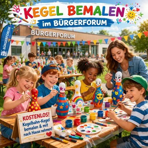 Kegel bemalen im Bürgerforum – Kreativspaß für Kinder!